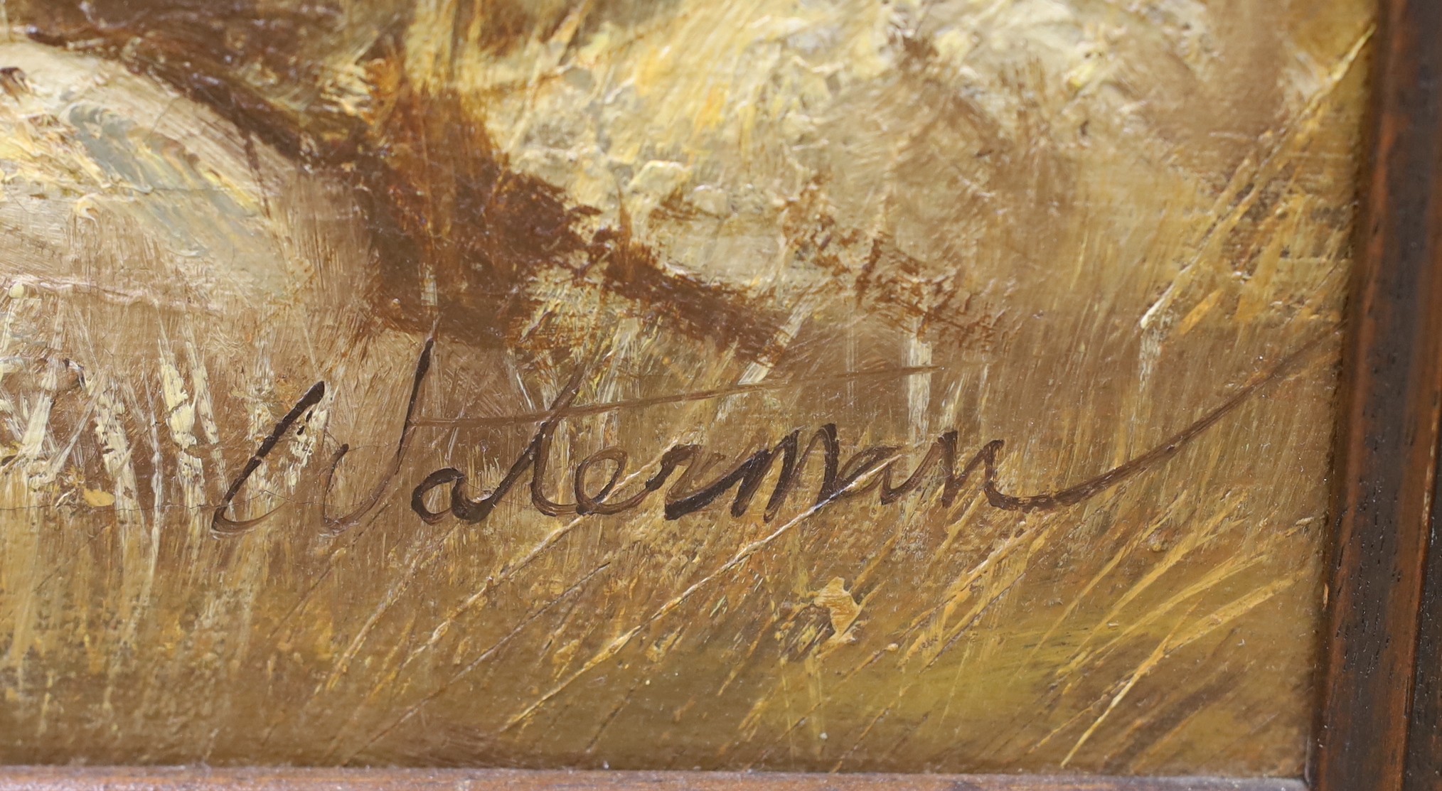 Waterman, oil on canvas, Study of two pointers, signed, 50 x 60cm